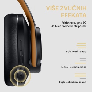 Bluetooth-наушники Sodo design 2 коричневые черные - Img 2