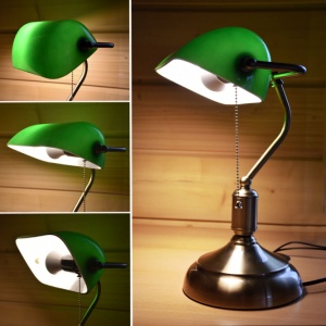 CF STONA LAMPA FD7002-1T 1*E27 ZELENA (BANKARKA) - Img 1