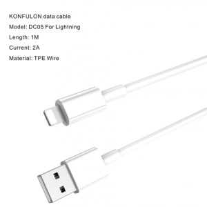 Data kabl KONFULON DC05 za iphone lightning beli 1m - Img 2