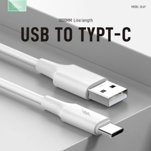 Data kabl KONFULON DL49, 2.4A, USB na Type C beli 1m - Img 2
