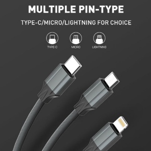 Data kabl LDNIO LS441 micro USB sivi 1m - Img 4
