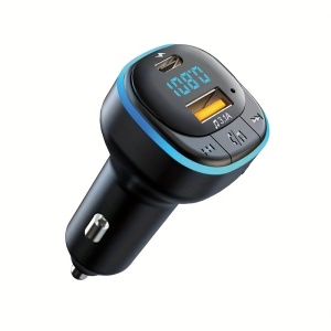 FM-передатчик C33 USB, PD, QC 3.0 Bluetooth 5.0, RGB, громкая связь, черный