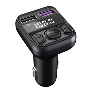 FM-передатчик C44 USB, QC 3.0 Bluetooth 5.0, громкая связь, черный