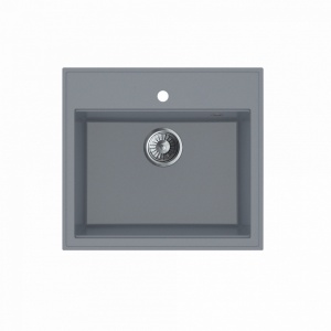 Granitna sudopera MILO RETTO 56x51 Diamond grey sa sifonom - Img 2