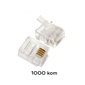 Konektor RJ11 telefonski 6P4C JWD-C13 1000kom - Img 1