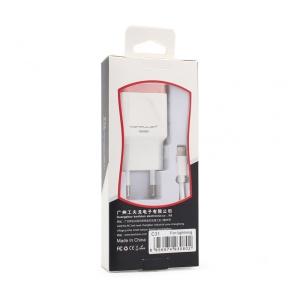 Kucni punjac KONFULON C31+S05 2xUSB 5V 2.1A sa iPhone lightning kablom beli - Img 2