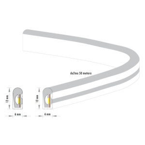 LED NEON FLEX KL-2835-120-WW 24V IP65 (50met,8.8W/met) - Img 1