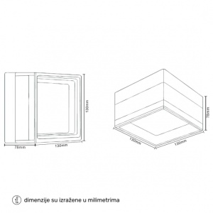 LED PLAFONJERA BL130CW 9W CCT BELA IP65 - Img 4