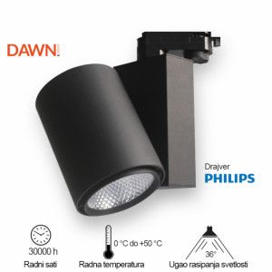 LED REF SINSKI 338201-2 30W 4000K CRNI - Img 1