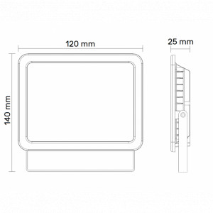 LED REFLEKTOR BR-FL20W-04A2 CRNI - Img 3