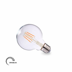 LED SIJALICA FILAMENT DIM G80 6W E27 2700K 600lm - Img 1