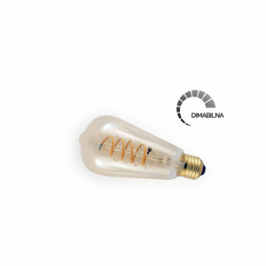 LED SIJALICA FILAMENT DIM ST64 AMBER 4W E27 2200K 250lm - Img 1