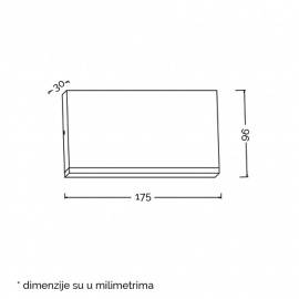 LED SVETILJKA JM-067 (NEW) ZIDNA 12W 3000K IP65 ANTRACIT - Img 3
