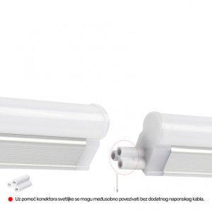 LED SVETILJKA KL T5 1,2m 24W 6500K SILVER - Img 2