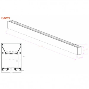 LED svetiljka LT-T-020-B 60W 3000K
