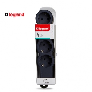LG 694553 PRODUZNI BLOK 4X2P+E 1.5M (CRNA/T.SIVA) - Img 1