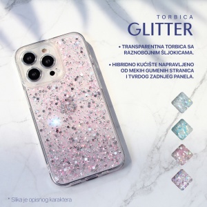 Maska Glitter za iPhone 15 Pro 6.1 ljubicasta - Img 2