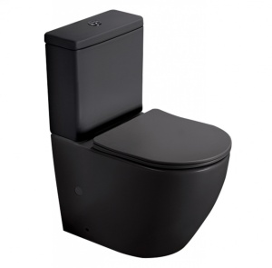 Monoblok PERLA rimless mat crni sa duroplast soft close wc daskom vario - Img 2