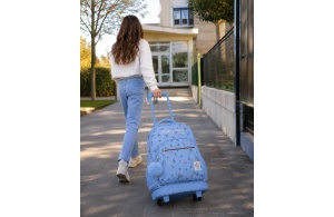 PEPE JEANS OLIVIA ranac za školu sa točkićima - sky blue - Img 14