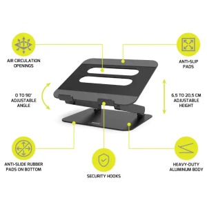 Podesivo postolje za Laptop Port Designs Aluminijum - Img 3