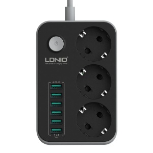 Produzni kabl LDNIO SE3631 3 uticnice 6xUSB 2m - Img 1