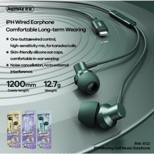 Slusalice REMAX RM-512i za iPhone lightning zelene - Img 1