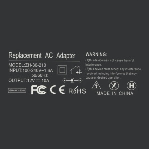 Strujni adapter 12V 10A (5.5*2.5) crni - Img 2