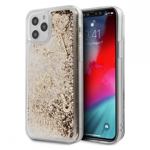 Torbica Guess Hc Liquid Glitter Charms za iPhone 12/12 Pro 6.1 zlatna (GUHCP12MGLHFLGO) - Img 1