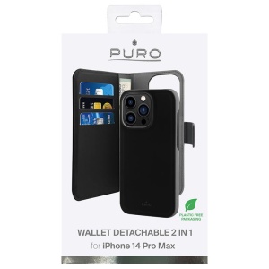 Torbica Puro novcanik 2u1 za iPhone 14 Pro Max 6.7 crna - Img 3