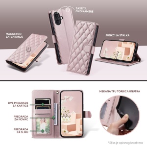 Torbica Wallet Romb za Samsung A556B Galaxy A55 5G crna - Img 3