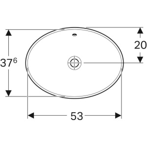 Umivaonik VariForm 55x40 ugradni ovalni - Img 2