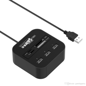 USB HUB i citac kartica 2u1 JWD-U35 - Img 1