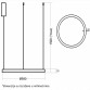 Vesta 355 LED visilica 48W 3000K, bela