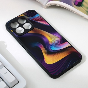 Абстрактный чехол для Honor X8b тёмно-фиолетовый