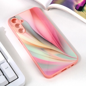 Абстрактный чехол для Samsung A156B Galaxy A15 5G розовый