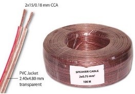 Акустический кабель 2x0,75 мм CCA