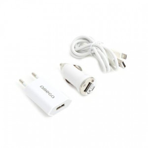 Зарядное устройство Omega OUTC1A + домашний micro USB