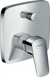 Маска для встроенного смесителя HANSGROHE LOGIS с выключателем - Img 2