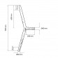 МЕТАЛЛИЧЕСКИЙ КРОНШТЕЙН SG-OB.05.02 2X50CM - Img 2