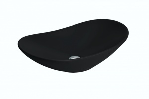 Раковина встраиваемая MINOTTI 625x370x155 матово-черная - Img 2