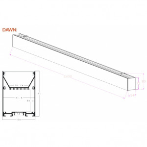 LED svetiljka LT-T-020-B L120 40W
