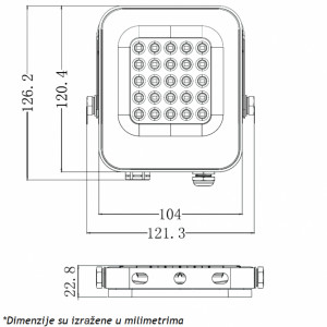 LED reflektor IK03 20W 6500K
