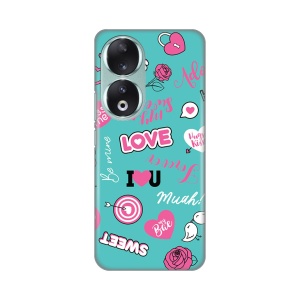 Силиконовый чехол с принтом для Honor 90 Love