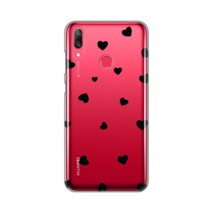 Силиконовый чехол с принтом для Huawei Y7 2019/Y7 Prime 2019 с сердечками