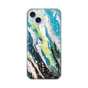 Силиконовый чехол с принтом для iPhone 15 Plus 6.7, абстрактный