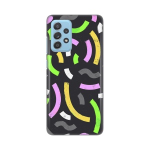 Силиконовый чехол с принтом для Samsung A525F/A526B/A528B Galaxy A52 4G/A52 5G/A52s 5G Happy Lines, серый