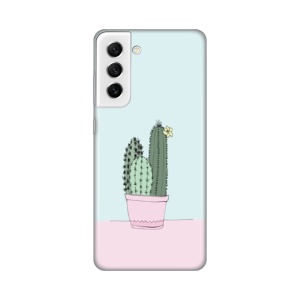 Силиконовый чехол с принтом для Samsung G990 Galaxy S21 FE Cactus
