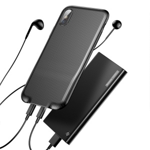 Чехол Baseus 2-в-1 аудио+зарядка для iPhone X, черный - Img 2