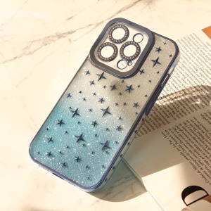 Чехол Shiny Frame для iPhone 14 Pro 6.1 синий