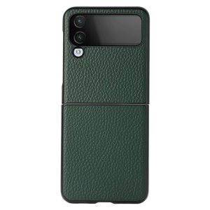 Элегантный кожаный чехол для Samsung F721B Galaxy Z Flip 4 5G темно-зеленый - Img 2